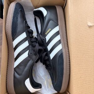 adidas Samba Men’s Black, White & Brown Gum Sole Sneakers